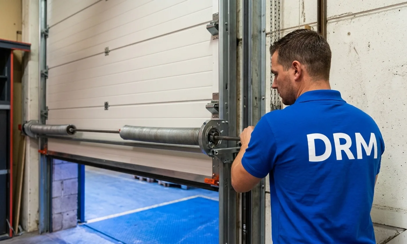 Dépannage d'une porte sectionnelle industrielle