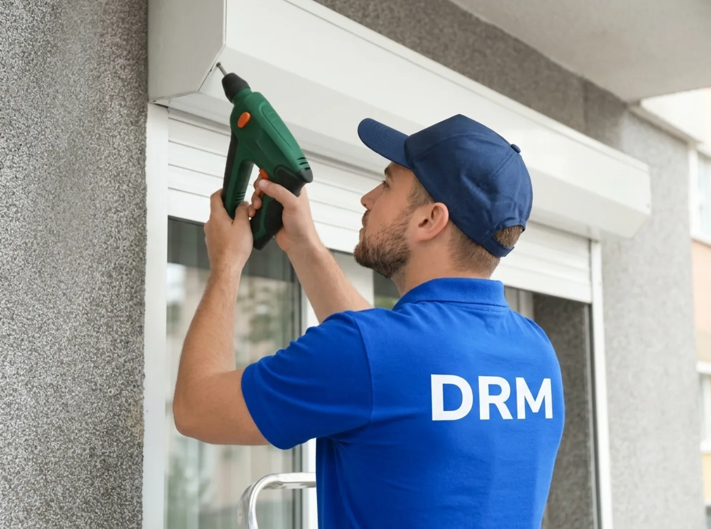 Réparation du moteur d'un volet roulant par un technicien DRM